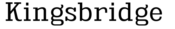 Kingsbridge font preview